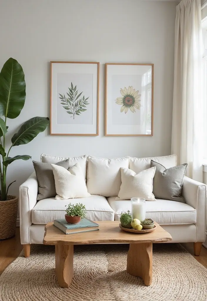 30 Eco-Friendly Living Room Ideas for Modern Families - 30. Nature-Inspired Decor