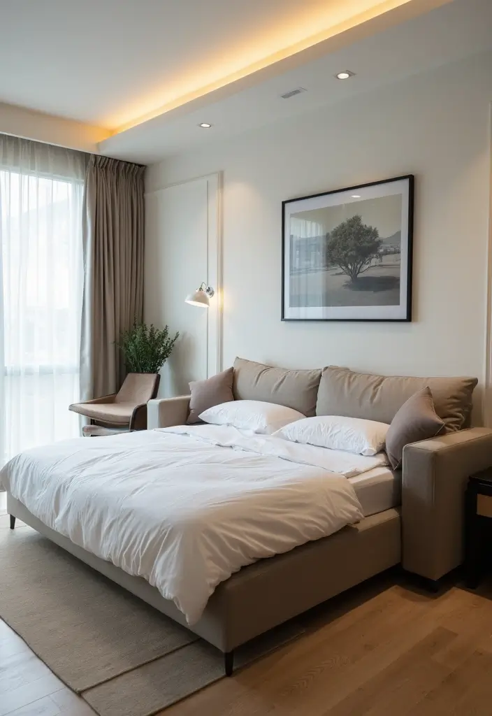 30 Small Apartment Ideas for Stylish & Functional Living - 1. Sofa Beds for Dual Functionality