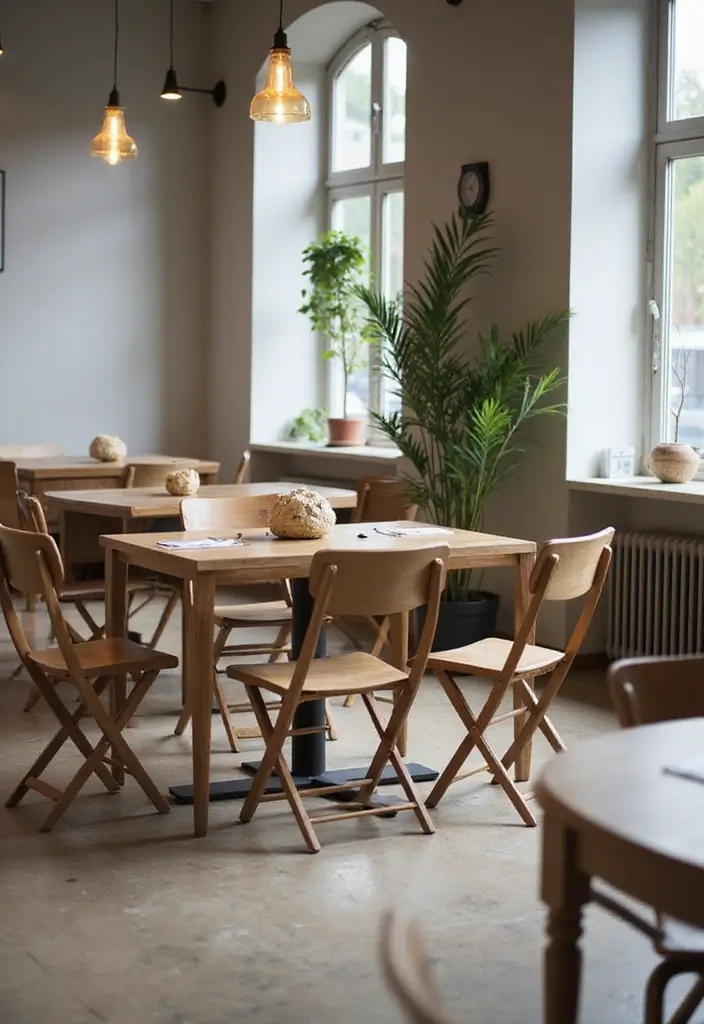 30 Small Apartment Ideas for Stylish & Functional Living - 12. Foldable Chairs for Extra Seating