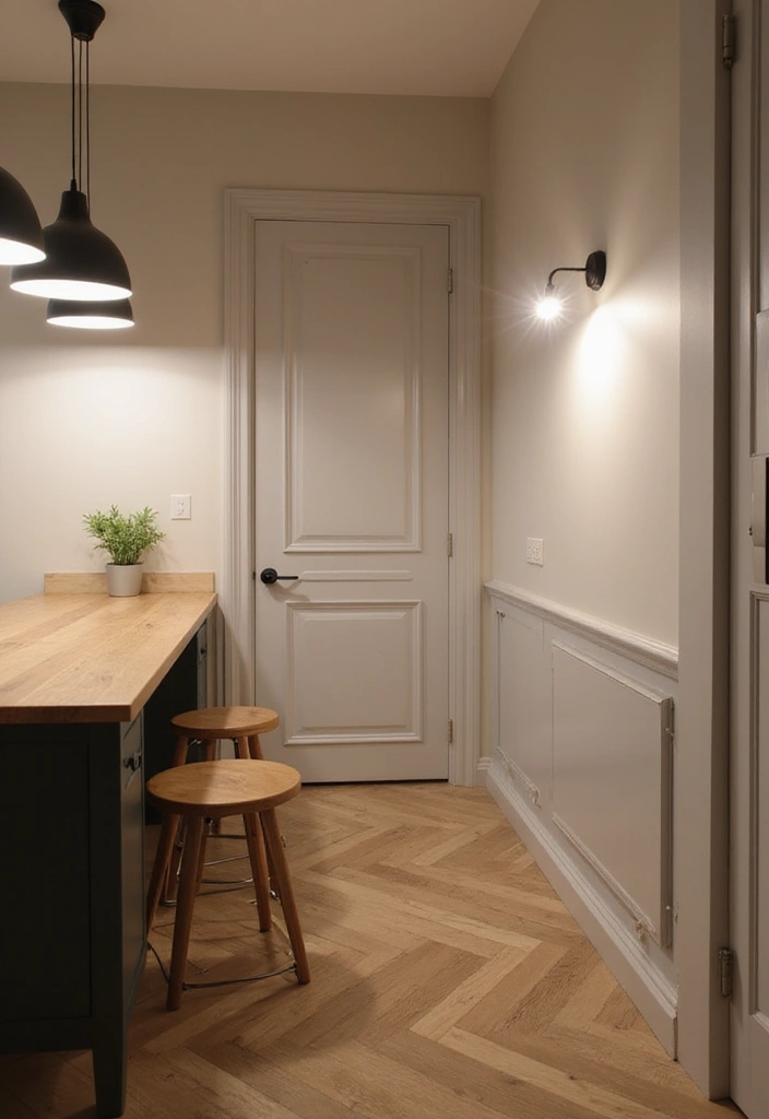 30 Small Apartment Ideas for Stylish & Functional Living - 18. Minimalist Lighting Fixtures