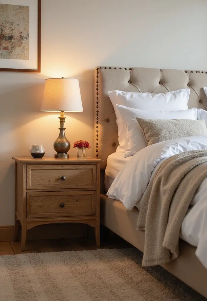 30 Small Apartment Ideas for Stylish & Functional Living - 21. Stylish Bedside Tables with Storage