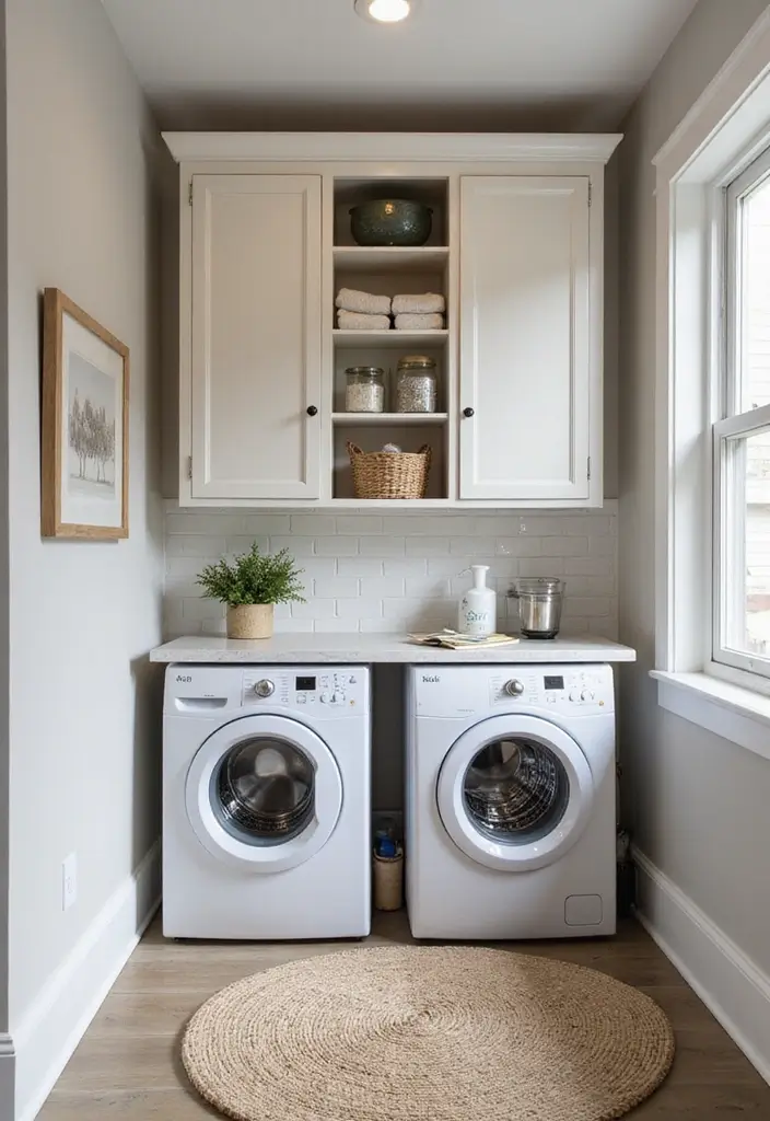 30 Small Apartment Ideas for Stylish & Functional Living - 22. Hidden Laundry Solutions