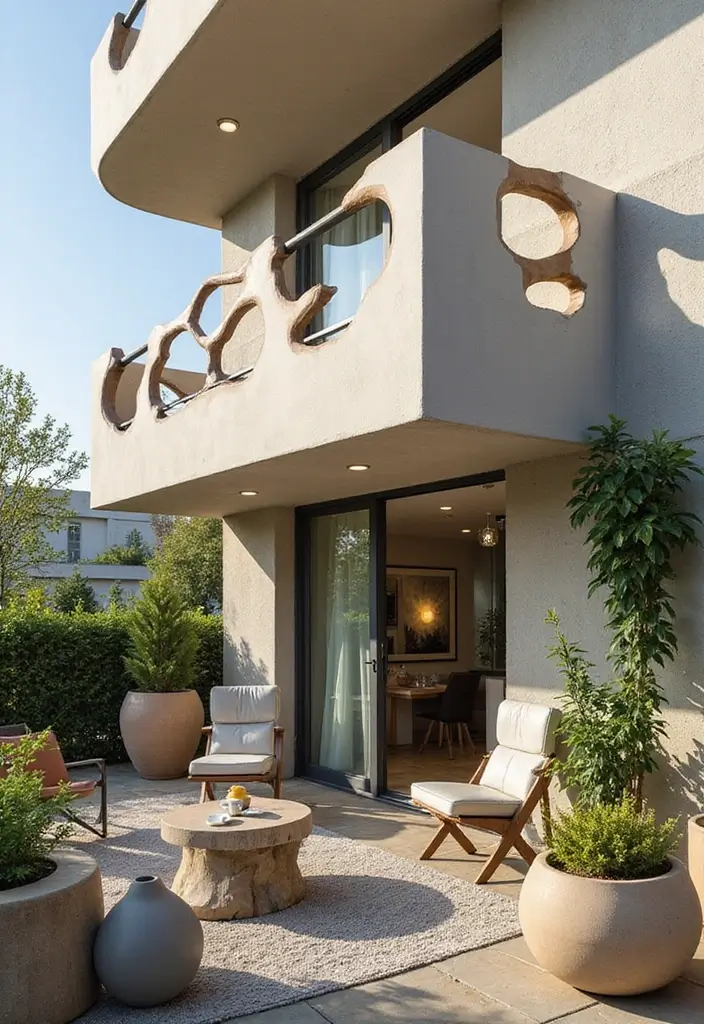 31+ Modern Balcony Railing Designs for a Stylish Upgrade - 13. Sculptural Railings