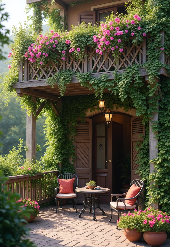 31+ Modern Balcony Railing Designs for a Stylish Upgrade - 20. Trellis-style Railings