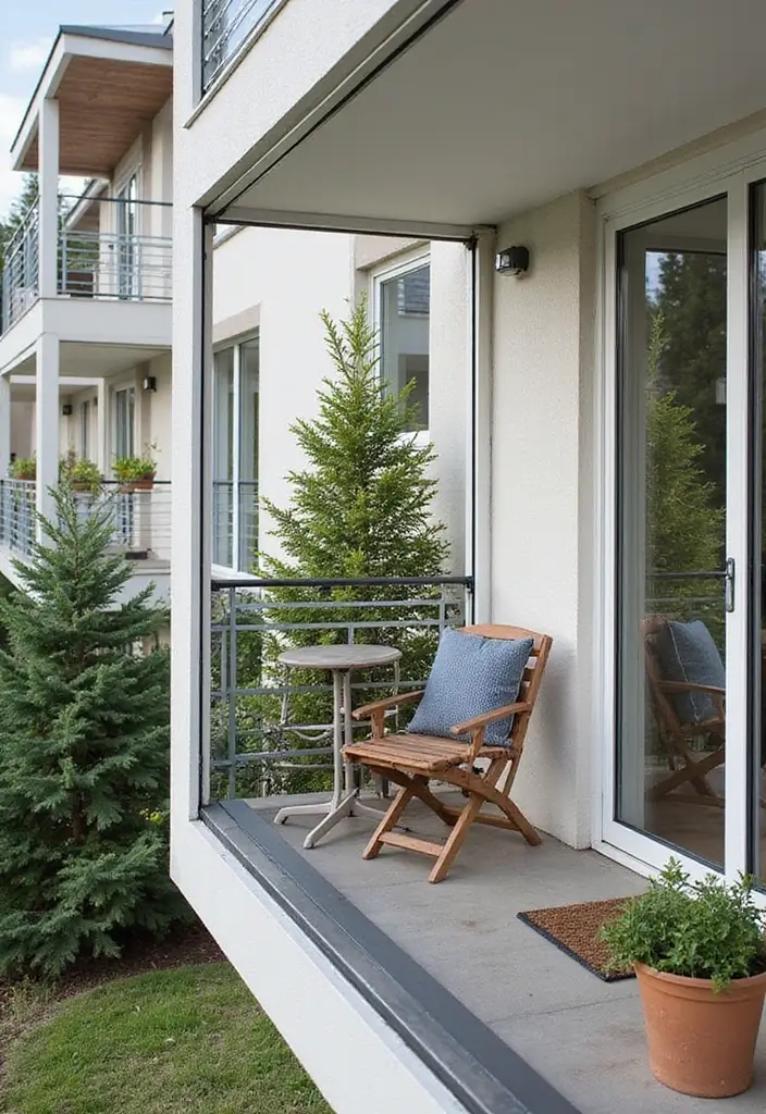 31+ Modern Balcony Railing Designs for a Stylish Upgrade - 29. Chic Folding Railings