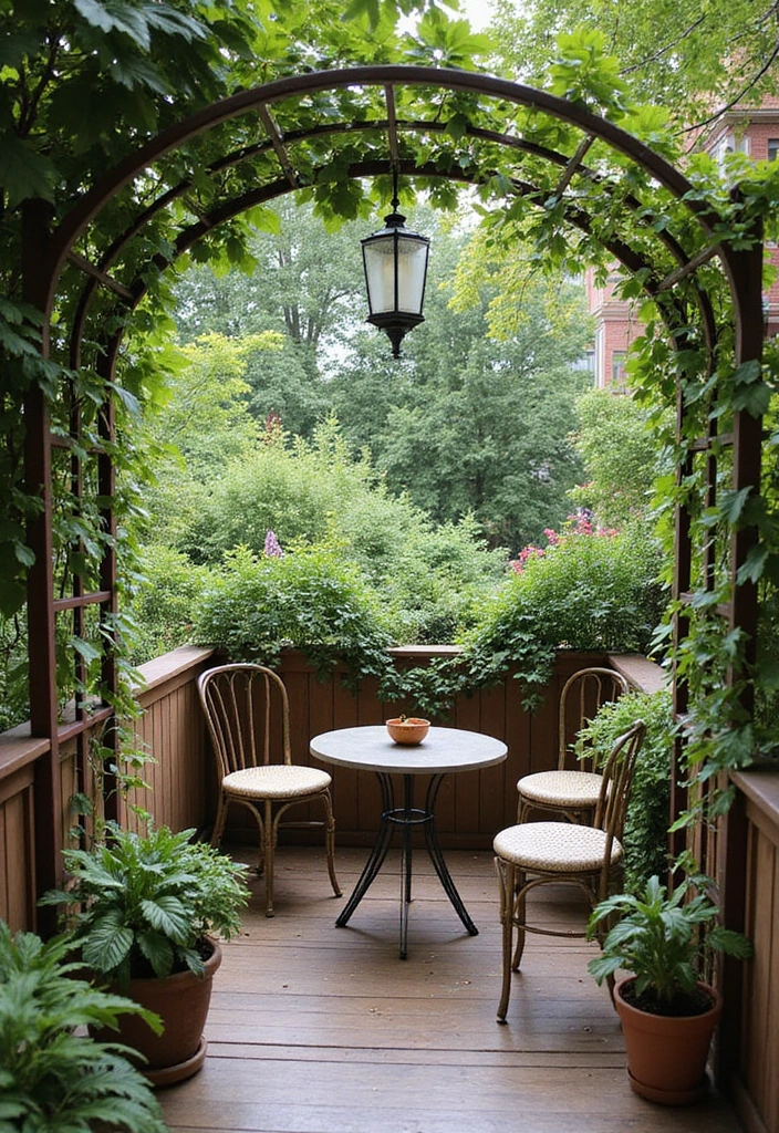 32+ Balcony Decor Ideas to Create Your Outdoor Oasis - 10. Garden Trellis