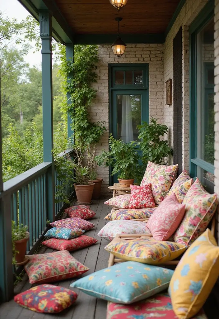32+ Balcony Decor Ideas to Create Your Outdoor Oasis - 11. Outdoor Cushions