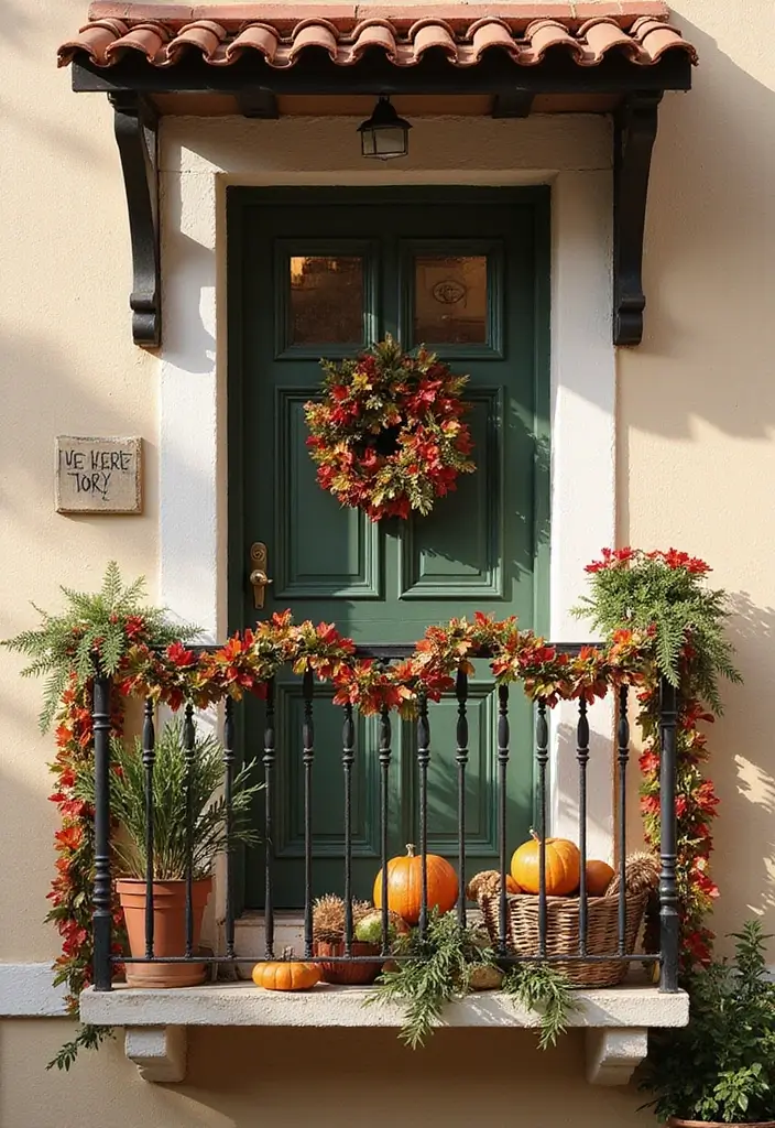 32+ Balcony Decor Ideas to Create Your Outdoor Oasis - 16. Seasonal Decor