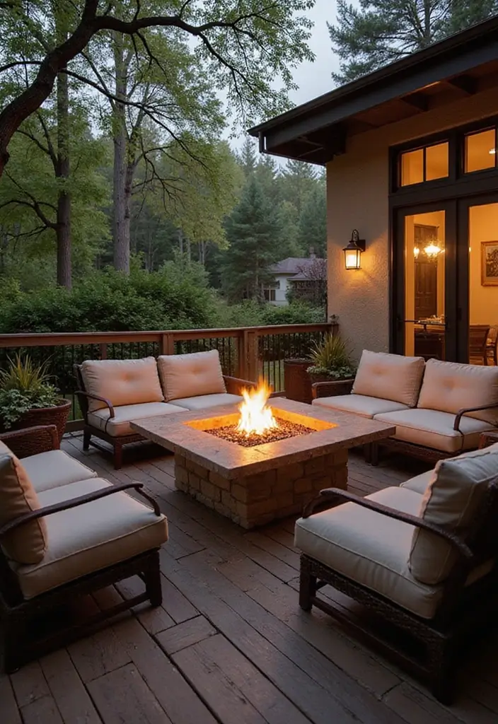 32+ Balcony Decor Ideas to Create Your Outdoor Oasis - 18. Fire Pit or Heater