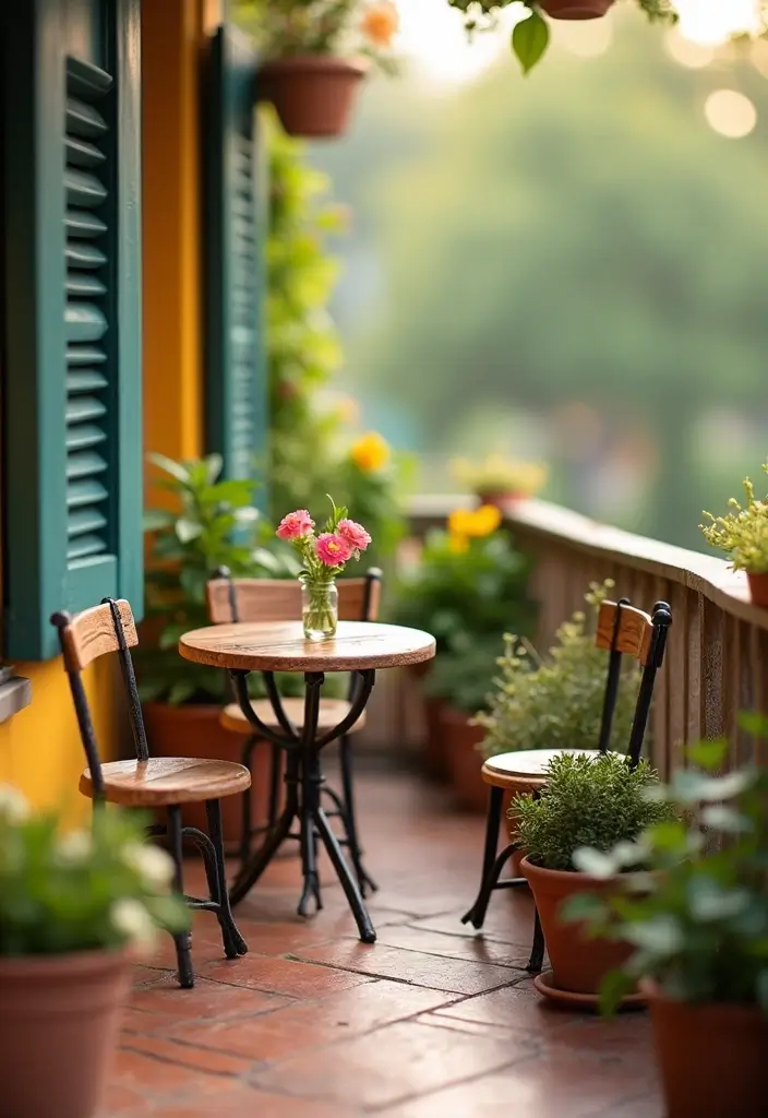 32+ Balcony Decor Ideas to Create Your Outdoor Oasis - 20. Miniature Furniture