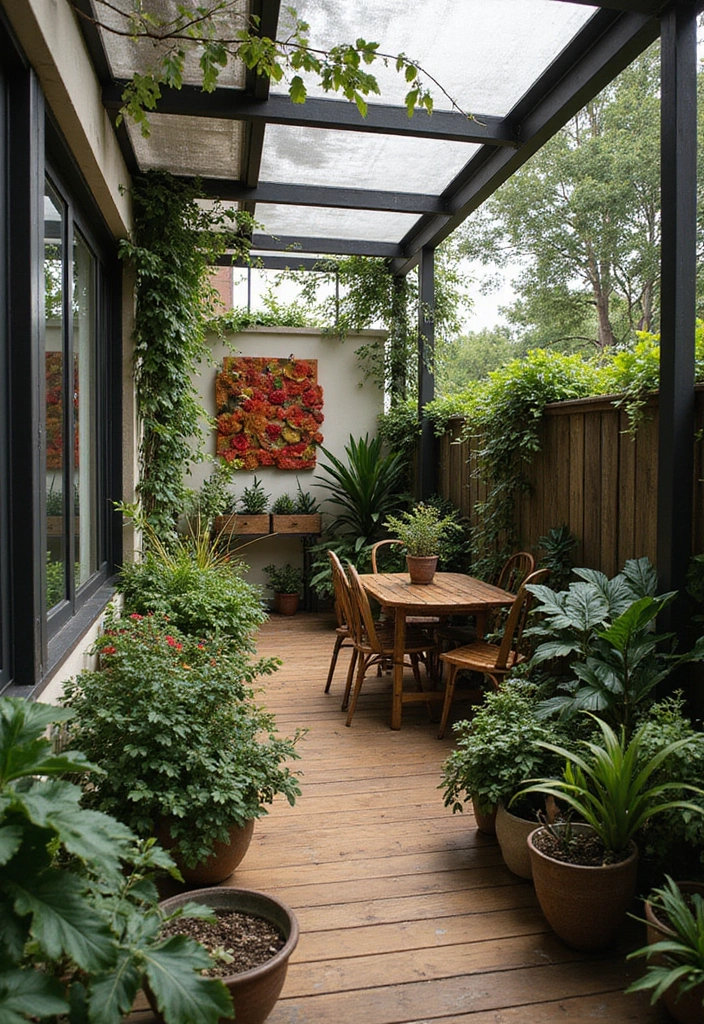 32+ Balcony Decor Ideas to Create Your Outdoor Oasis - 22. Outdoor Art Installation