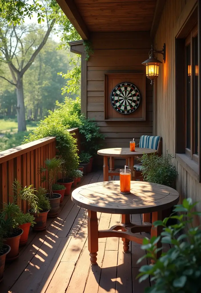 32+ Balcony Decor Ideas to Create Your Outdoor Oasis - 26. Outdoor Games