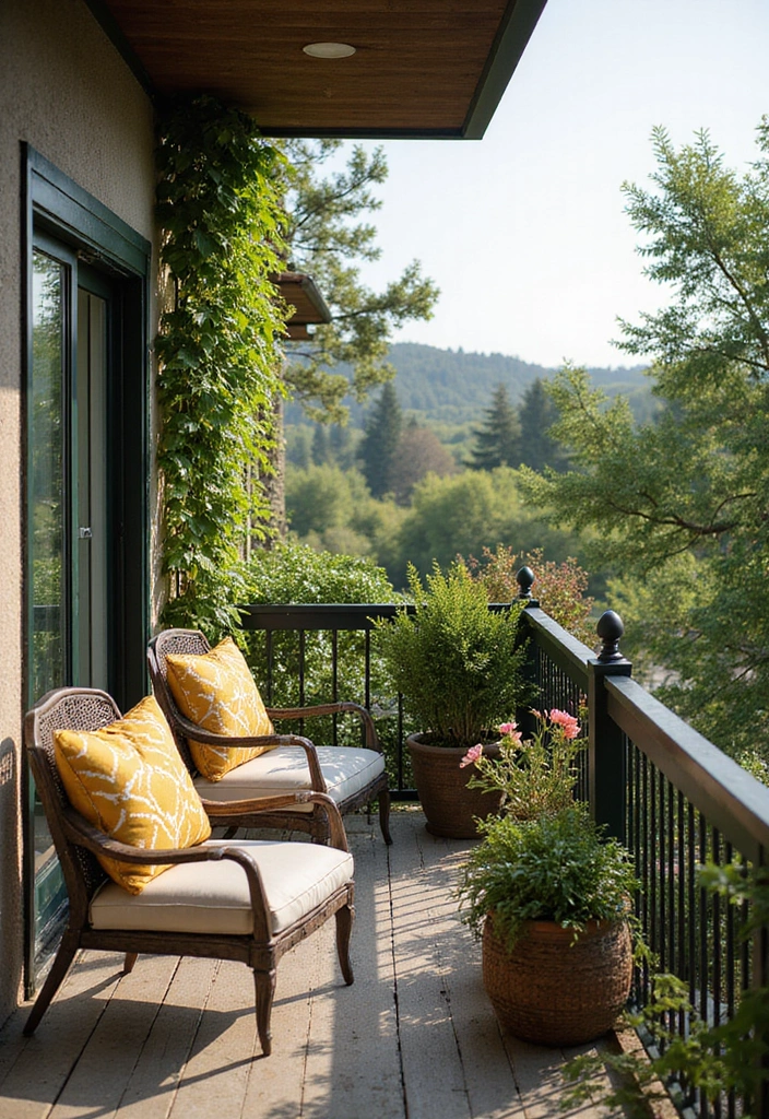 33+ Balcony Decoration Tips for Small and Large Spaces - 17. Use of Garden Furniture