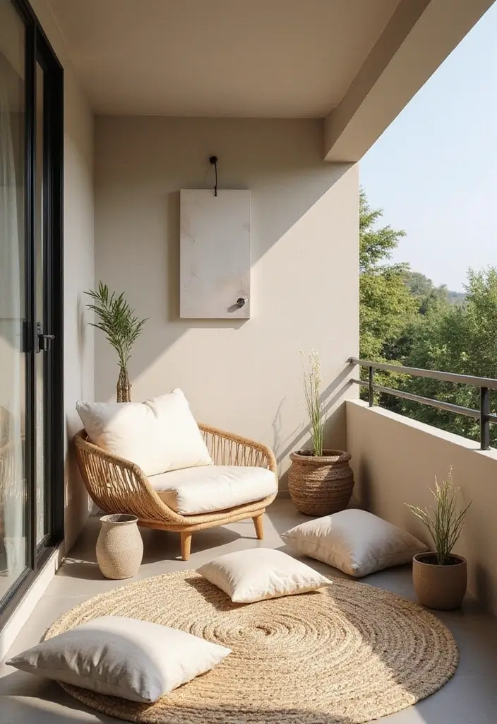 33+ Balcony Decoration Tips for Small and Large Spaces - 20. Create a Zen Space