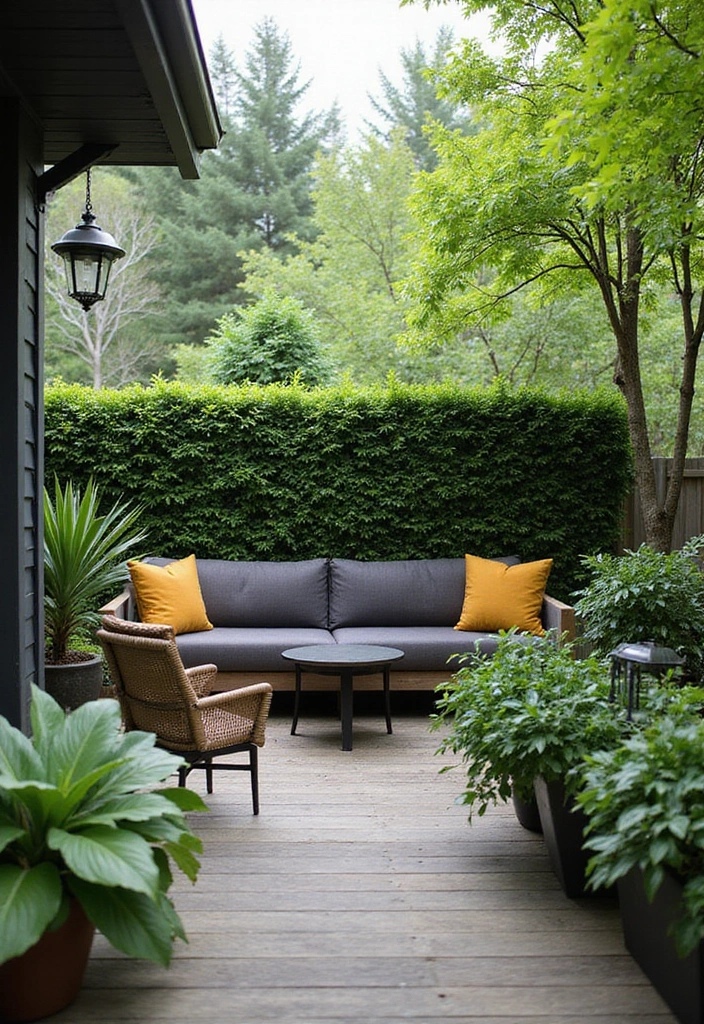 33+ Balcony Decoration Tips for Small and Large Spaces - 27. Use of Solid Barrier Plantings