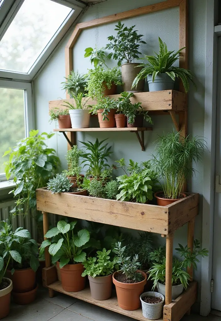 33+ Balcony Decoration Tips for Small and Large Spaces - 28. Install a Greenhouse Shelf