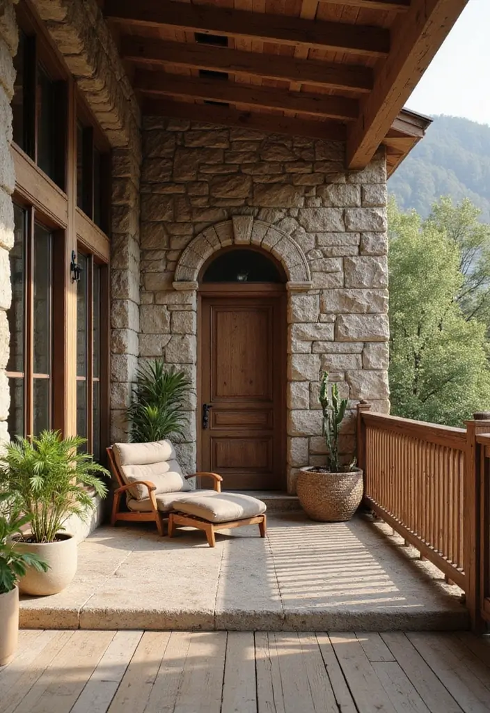 33+ Balcony Decoration Tips for Small and Large Spaces - 9. Incorporate Natural Textures