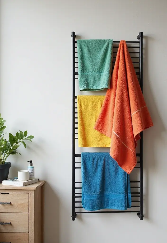 35+ Best Bathroom Towels for Comfort and Style - 14. Color-Block Towels