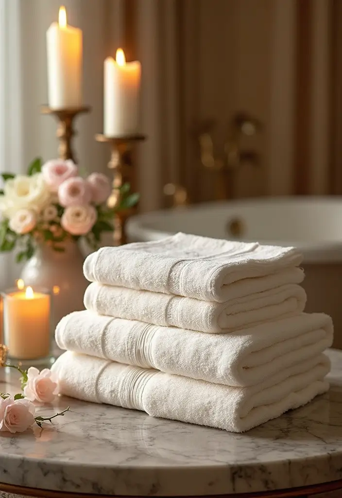35+ Best Bathroom Towels for Comfort and Style - 23. Luxury Egyptian Cotton Towels
