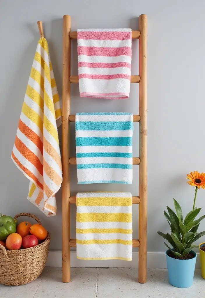 35+ Best Bathroom Towels for Comfort and Style - 28. Colorful Striped Towels