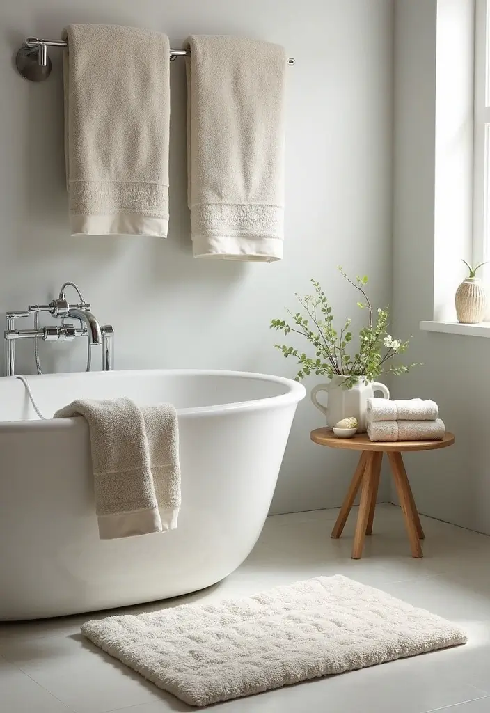 35+ Best Bathroom Towels for Comfort and Style - 31. Stylish Bath Mats with Matching Towels