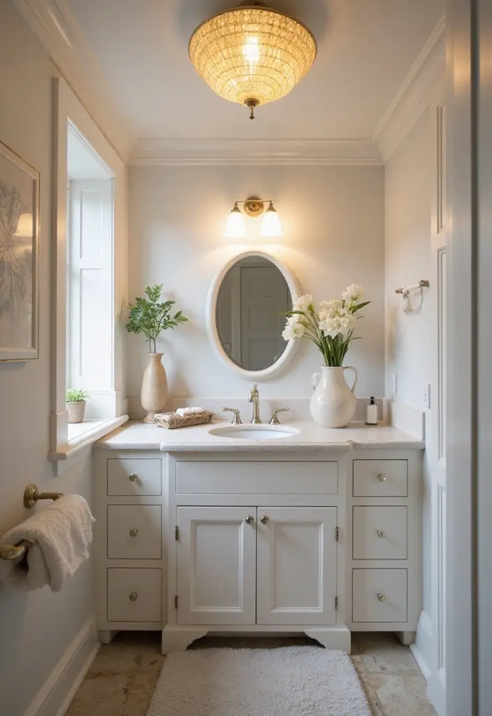 37+ Brilliant Bathroom Lighting Ideas to Brighten Your Day - 16. Unique Ceiling Lights
