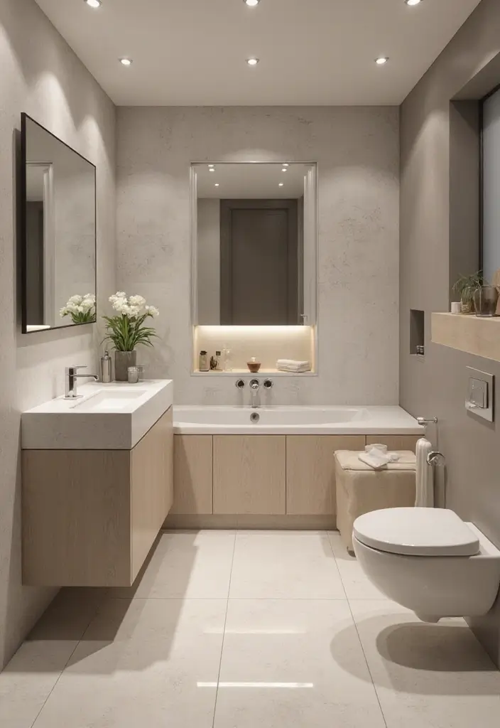 37+ Brilliant Bathroom Lighting Ideas to Brighten Your Day - 21. Recessed Lighting