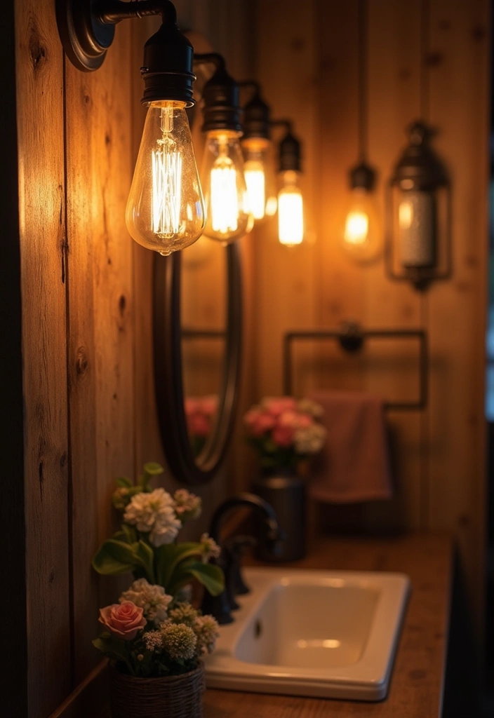 37+ Brilliant Bathroom Lighting Ideas to Brighten Your Day - 3. Vintage Edison Bulbs