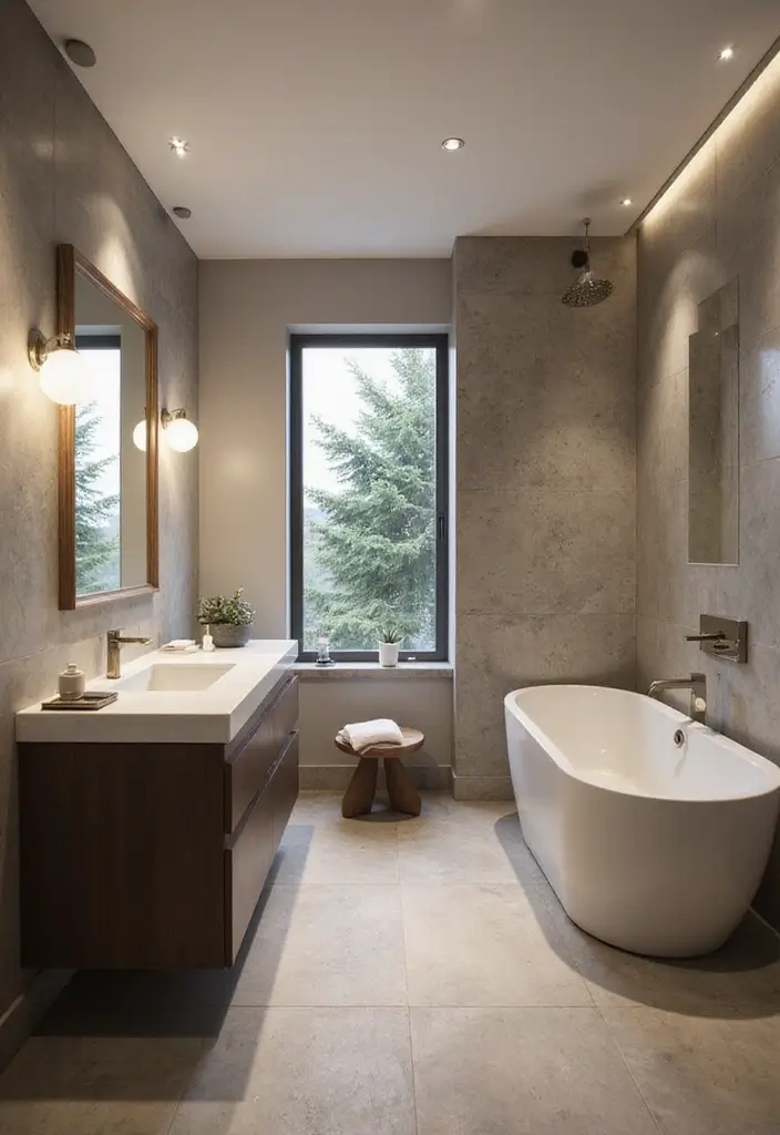 37+ Brilliant Bathroom Lighting Ideas to Brighten Your Day - 34. Floating Vanity Lights