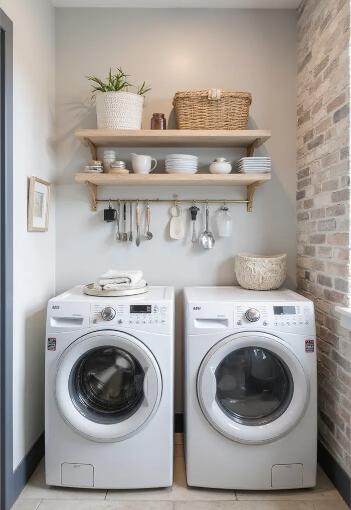 38+ Laundry Room Shelving Ideas for Smart Storage - 25. Magnetic Storage Solutions