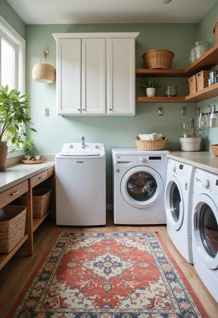 39+ IKEA Laundry Room Hacks for Organization and Style - 15. Laundry Room Rugs for Comfort