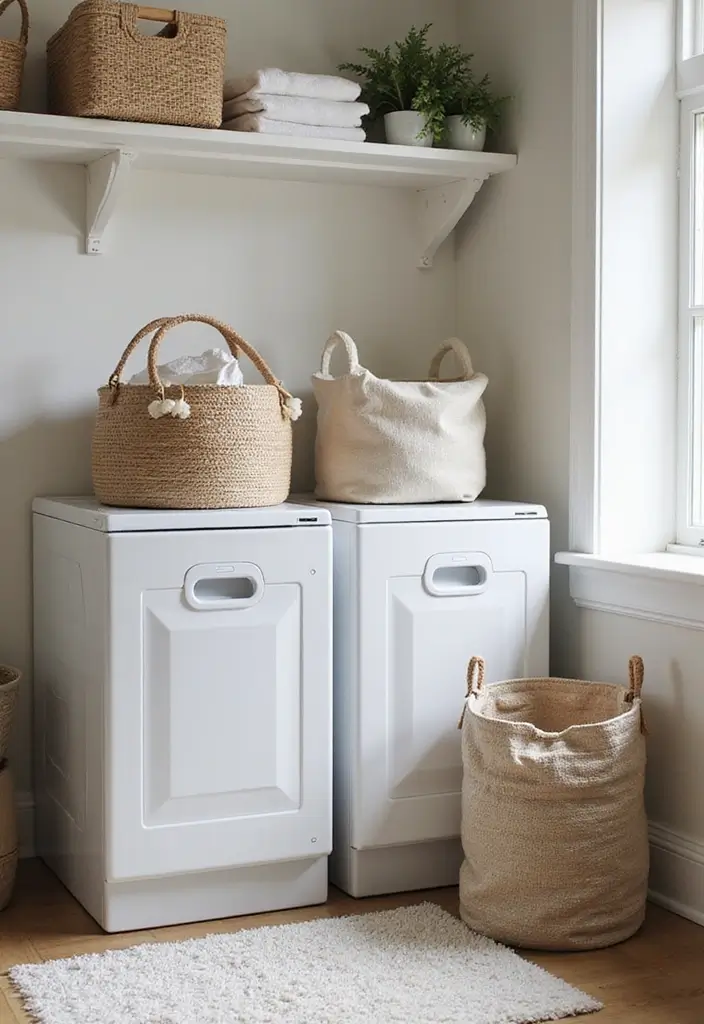 39+ IKEA Laundry Room Hacks for Organization and Style - 3. Stylish Laundry Hampers