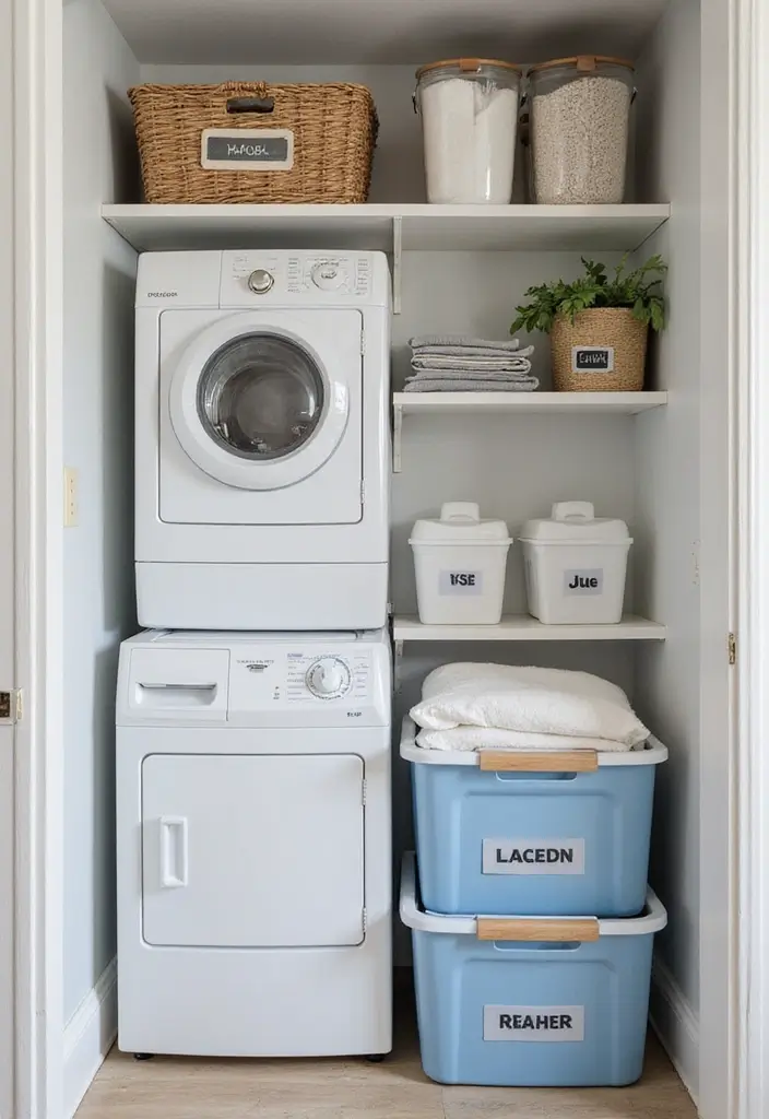 39+ IKEA Laundry Room Hacks for Organization and Style - 31. Labeling System for Everything