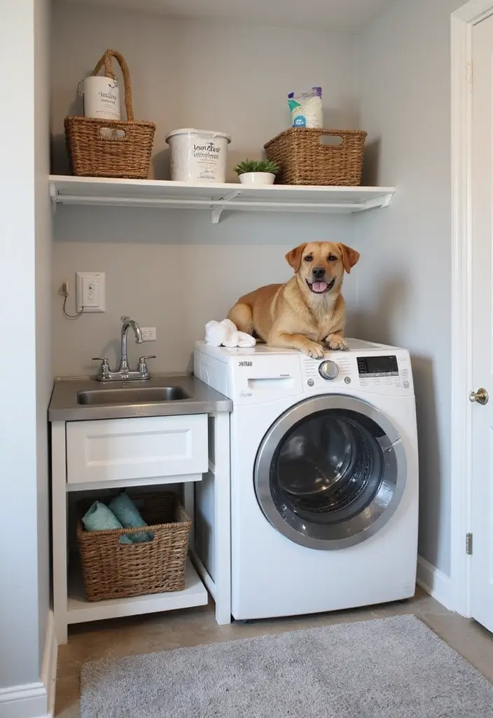 39+ IKEA Laundry Room Hacks for Organization and Style - 36. Include a Pet Washing Station