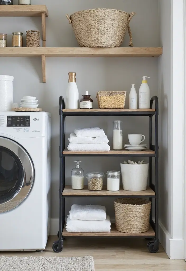 39+ IKEA Laundry Room Hacks for Organization and Style - 5. Multi-Level Laundry Carts