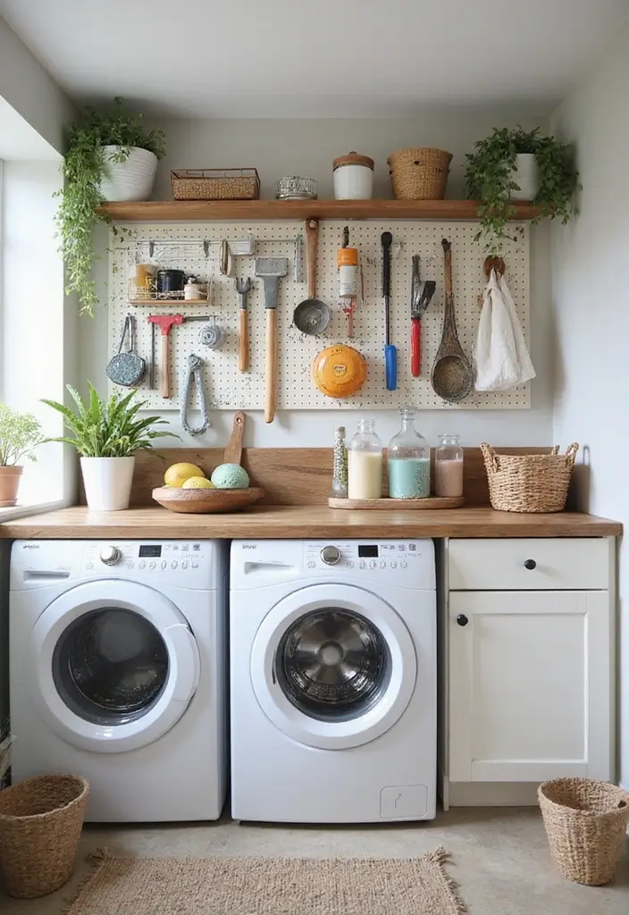 39+ IKEA Laundry Room Hacks for Organization and Style - 6. Chic Pegboard for Tools