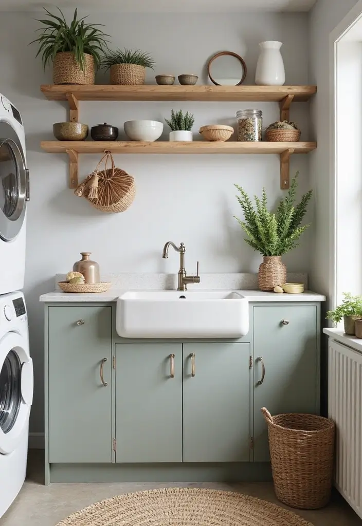 40+ Creative Laundry Room Decor Ideas You’ll Want to Try - 7. Stylish Utility Sink