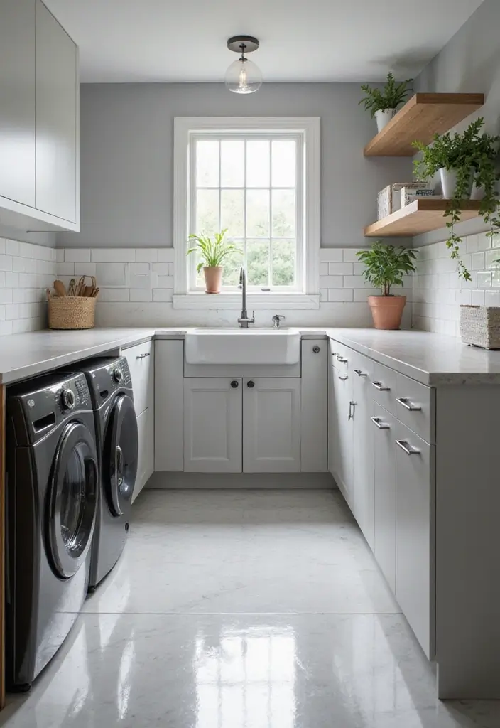 41+ Laundry Room Design Ideas for Function and Flair - 18. Smart Laundry Room Technology