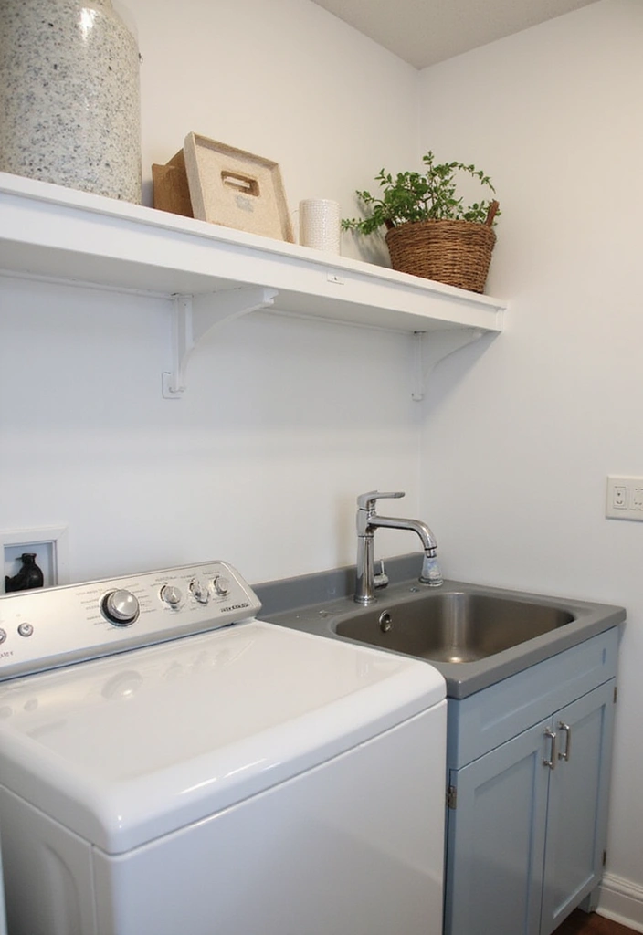 41+ Laundry Room Design Ideas for Function and Flair - 27. Convenient Utility Sink