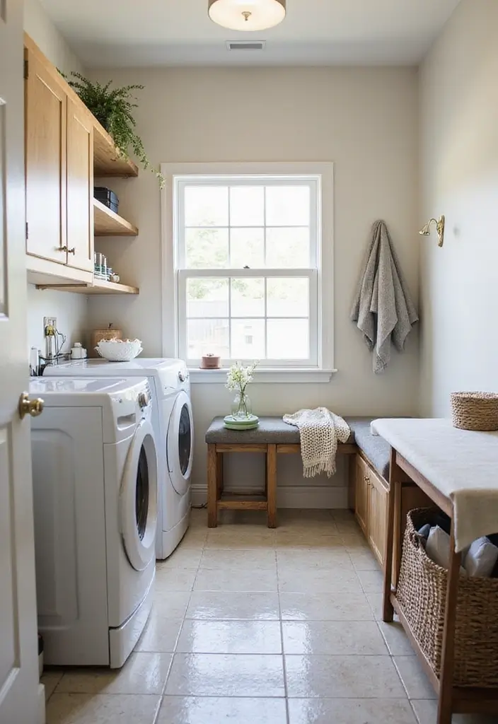 41+ Laundry Room Design Ideas for Function and Flair - 30. Multi-functional Furniture