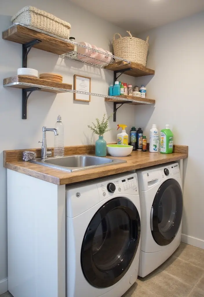 41+ Laundry Room Design Ideas for Function and Flair - 33. Elevated Pet Wash Station