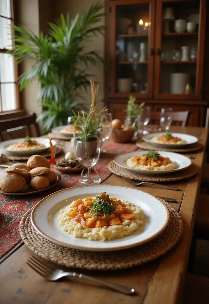 43+ Dining Room Table Decor Ideas for Every Occasion - 21. Cultural Themes