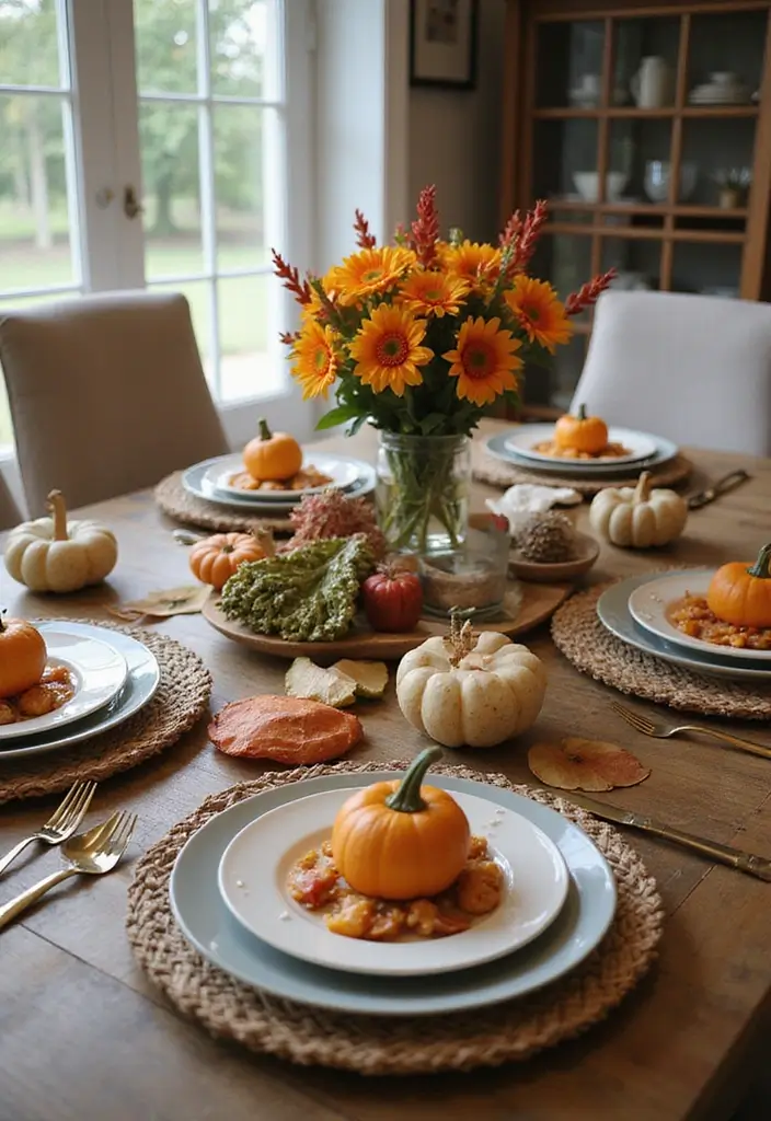 43+ Dining Room Table Decor Ideas for Every Occasion - 31. Seasonal Theme Shifts
