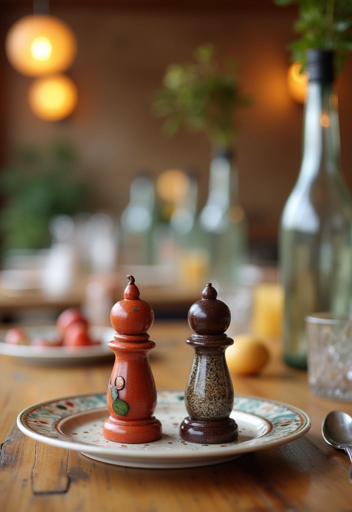 43+ Dining Room Table Decor Ideas for Every Occasion - 32. Quirky Salt and Pepper Shakers