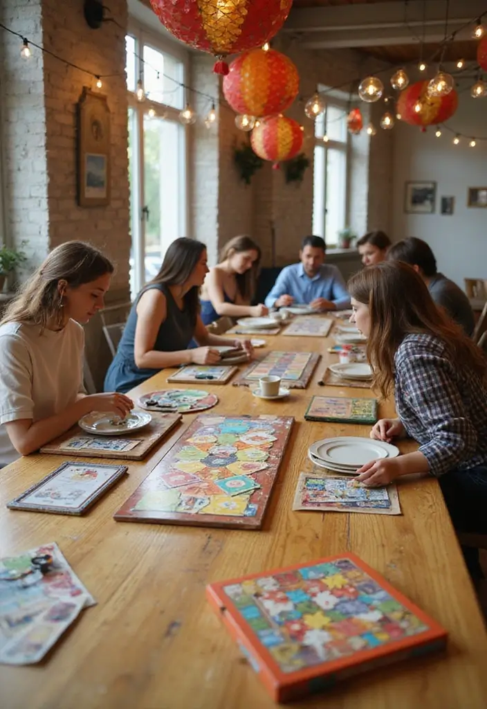 43+ Dining Room Table Decor Ideas for Every Occasion - 33. Gamescape Dinner