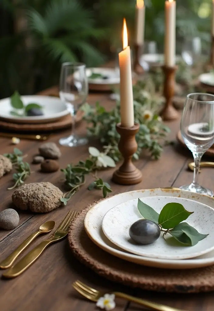 43+ Dining Room Table Decor Ideas for Every Occasion - 34. Nature Walk Collections