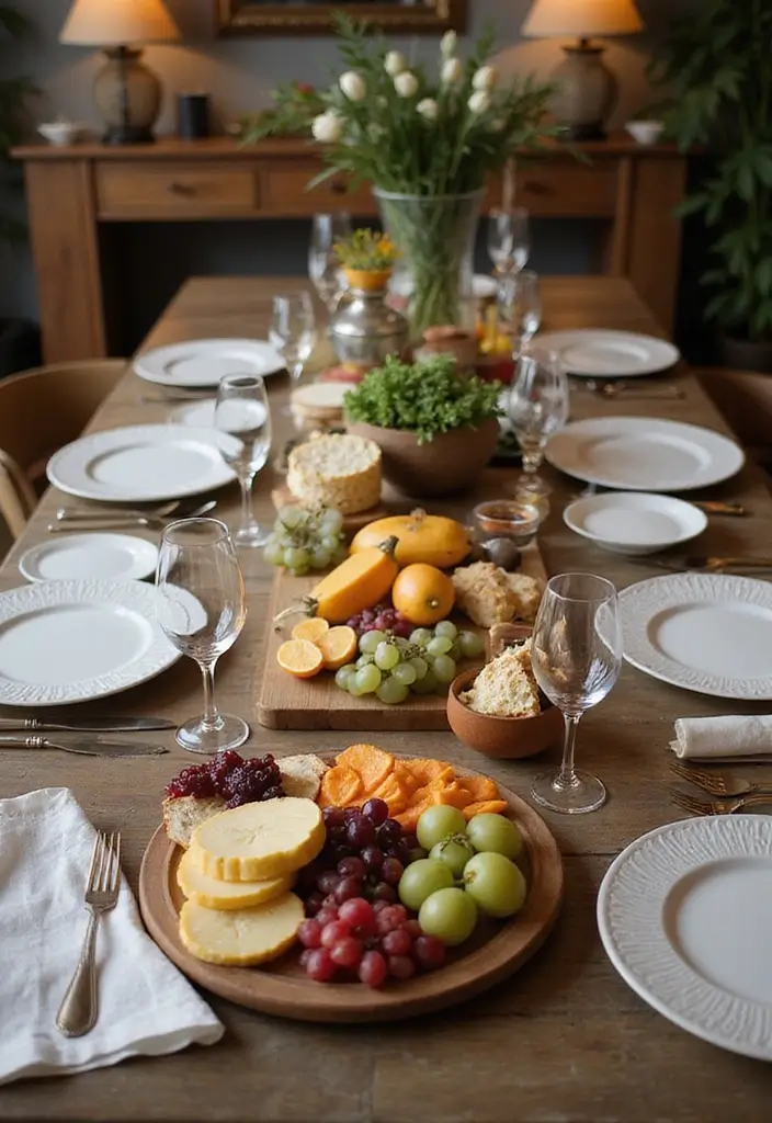 43+ Dining Room Table Decor Ideas for Every Occasion - 35. Food-Themed Centerpieces