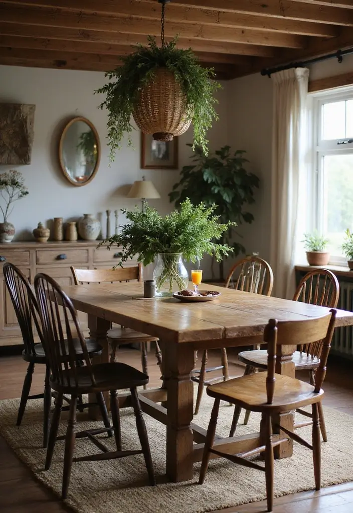 44+ Dining Room Table Ideas to Suit Any Style - 1. Reclaimed Wood Rustic Table
