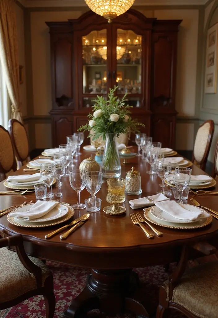 44+ Dining Room Table Ideas to Suit Any Style - 22. Elegant Mahogany Table