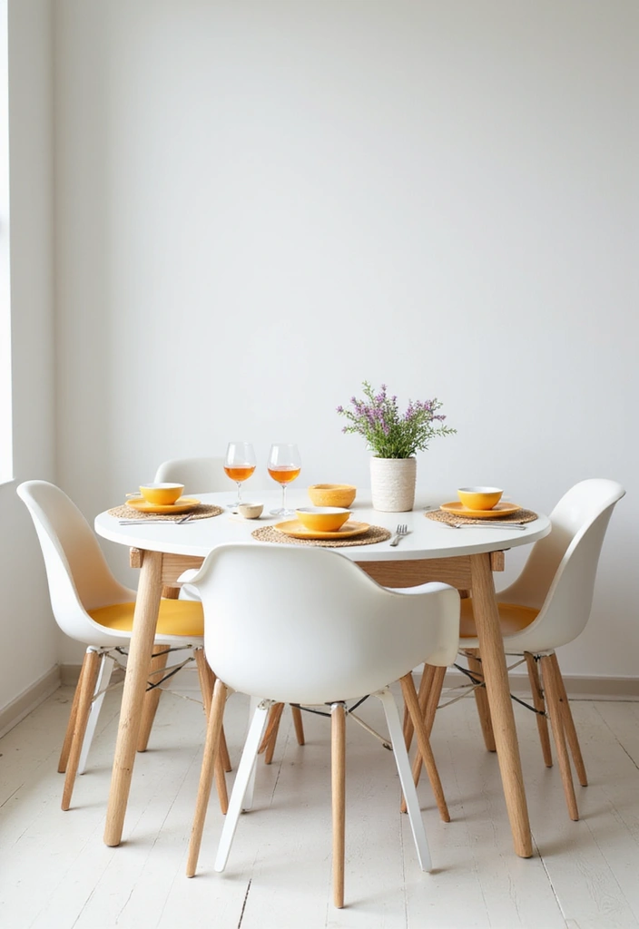 44+ Dining Room Table Ideas to Suit Any Style - 23. Chic Minimalist White Table